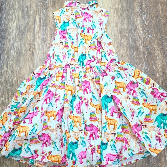 Next Bright Colorful Circus Animal Dress Girls Size 5yrs - Picture 6 of 8